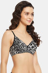Clovia Padded Wired Full Coverage T-Shirt Bra - Black — thumbnail 3