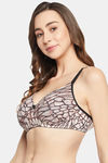Clovia Padded Wired Full Coverage T-Shirt Bra - Brown — thumbnail 2