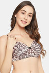 Clovia Padded Wired Full Coverage T-Shirt Bra - Brown — thumbnail 3