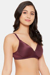 Clovia Padded Non Wired Medium Coverage Push Up Bra - Maroon — thumbnail 2