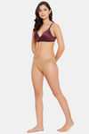 Clovia Padded Non Wired Medium Coverage Push Up Bra - Maroon — thumbnail 5