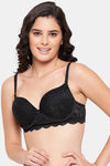 Clovia Padded Wired Medium Coverage Push Up Bra - Black — thumbnail 1