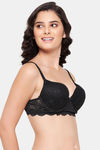 Clovia Padded Wired Medium Coverage Push Up Bra - Black — thumbnail 2