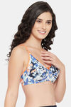 Clovia Double Layered Non Wired Medium Coverage T-Shirt Bra - Navy Blue — thumbnail 2