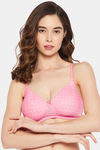 Clovia Padded Non-Wired Full Coverage T-Shirt Bra - Peach — thumbnail 1