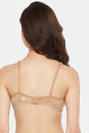 Clovia Padded Non-Wired Full Coverage T-Shirt Bra - Beige — thumbnail 4