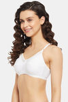 Clovia Double Layered Non-Wired Full Coverage T-Shirt Bra - White — thumbnail 2
