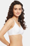 Clovia Double Layered Non-Wired Full Coverage T-Shirt Bra - White — thumbnail 3
