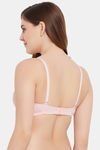 Clovia Padded Non-Wired Full Coverage Lace Bra - Pink — thumbnail 4