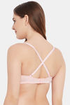 Clovia Padded Non-Wired Full Coverage Lace Bra - Pink — thumbnail 5