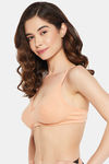 Clovia Padded Non-Wired Full Coverage T-Shirt Bra - Peach — thumbnail 2