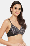 Clovia Padded Non Wired Full Coverage T-Shirt Bra - Black — thumbnail 2