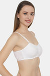 Clovia Single Layered Non Wired Full Coverage T-Shirt Bra - White — thumbnail 2
