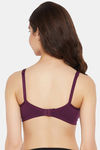 Clovia Double Layered Non-Wired Full Coverage T-Shirt Bra - Purple — thumbnail 4