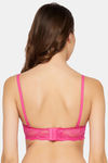 Clovia Padded Non-Wired Medium Coverage Lace Bra - Pink — thumbnail 4