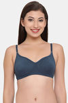 Clovia Single Layered Non Wired Full Coverage T-Shirt Bra - Navy Blue — thumbnail 1
