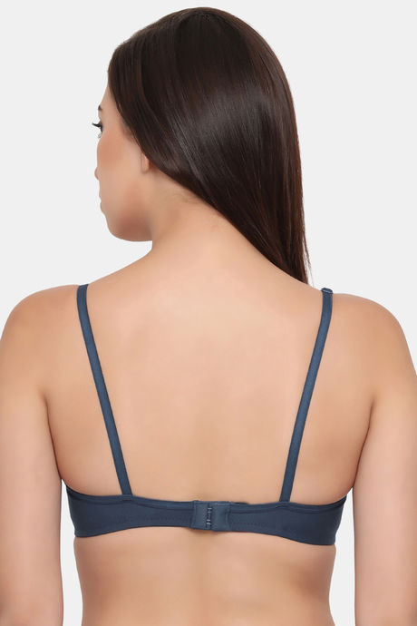 Clovia Single Layered Non Wired Full Coverage T-Shirt Bra - Navy Blue — image 4