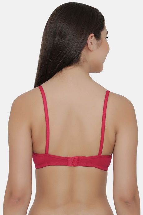 Clovia Single Layered Non Wired Full Coverage T-Shirt Bra - Pink — image 4