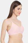 Clovia Single Layered Non Wired Full Coverage T-Shirt Bra - Pink — thumbnail 2