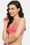 Clovia Padded Non-Wired Medium Coverage T-Shirt Bra - Pink — thumbnail 2
