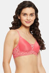 Clovia Padded Non-Wired Medium Coverage T-Shirt Bra - Pink — thumbnail 3
