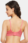 Clovia Padded Non-Wired Medium Coverage T-Shirt Bra - Pink — thumbnail 4