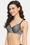 Clovia Padded Non-Wired Full Coverage T-Shirt Bra - Black — thumbnail 2