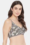 Clovia Double Layered Non Wired Full Coverage T-Shirt Bra - Grey — thumbnail 2