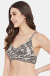 Clovia Double Layered Non Wired Full Coverage T-Shirt Bra - Grey — thumbnail 3