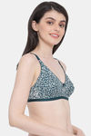 Clovia Double Layered Non Wired Full Coverage T-Shirt Bra - Green — thumbnail 2