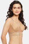 Clovia Padded Non-Wired Full Coverage Bralette - Beige — thumbnail 3