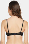 Clovia Double Layered Non-Wired Full Coverage Lace Bra - Black — thumbnail 4