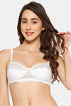 Clovia Double Layered Non-Wired Full Coverage T-Shirt Bra - White — thumbnail 1