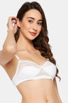 Clovia Double Layered Non-Wired Full Coverage T-Shirt Bra - White — thumbnail 3