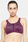 Clovia Padded Non-Wired Full Coverage Super Support Bra - Maroon — thumbnail 1