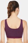Clovia Padded Non-Wired Full Coverage Super Support Bra - Maroon — thumbnail 4
