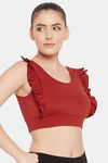 Clovia Padded Non-Wired Full Coverage Super Support Bra - Orange — thumbnail 2