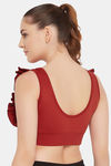 Clovia Padded Non-Wired Full Coverage Super Support Bra - Orange — thumbnail 4