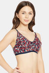Clovia Double Layered Non Wired Full Coverage T-Shirt Bra - Blue — thumbnail 2