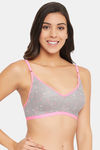 Clovia Double Layered Non Wired Full Coverage T-Shirt Bra - Grey — thumbnail 2
