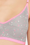 Clovia Double Layered Non Wired Full Coverage T-Shirt Bra - Grey — thumbnail 5