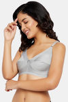 Clovia Double Layered Non Wired Full Coverage T-Shirt Bra - Grey — thumbnail 3