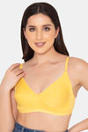 Clovia Double Layered Non Wired Full Coverage T-Shirt Bra - Yellow — thumbnail 1