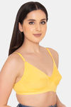 Clovia Double Layered Non Wired Full Coverage T-Shirt Bra - Yellow — thumbnail 2