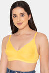 Clovia Double Layered Non Wired Full Coverage T-Shirt Bra - Yellow — thumbnail 3