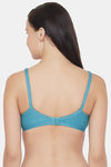 Clovia Single Layered Non Wired Full Coverage T-Shirt Bra - Blue — thumbnail 4