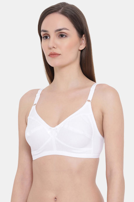 Clovia Double Layered Non Wired Full Coverage T-Shirt Bra - White — image 3