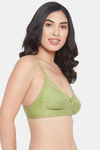 Clovia Single Layered Non Wired Full Coverage T-Shirt Bra - Green — thumbnail 2