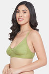 Clovia Single Layered Non Wired Full Coverage T-Shirt Bra - Green — thumbnail 3