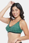 Clovia Single Layered Non Wired Full Coverage T-Shirt Bra - Green — thumbnail 3